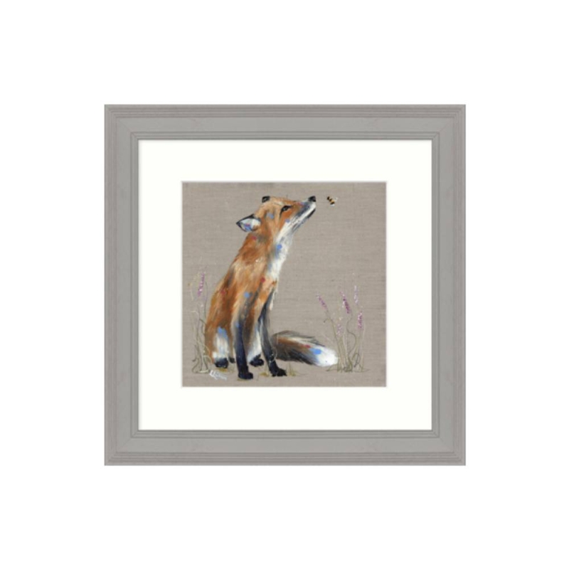 The Fox and Bee Framed Picture by Louisa Luton