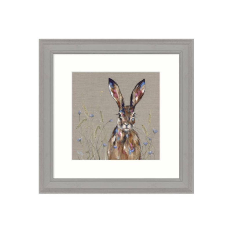 Hare and Barley Framed Picture by Louisa Luton