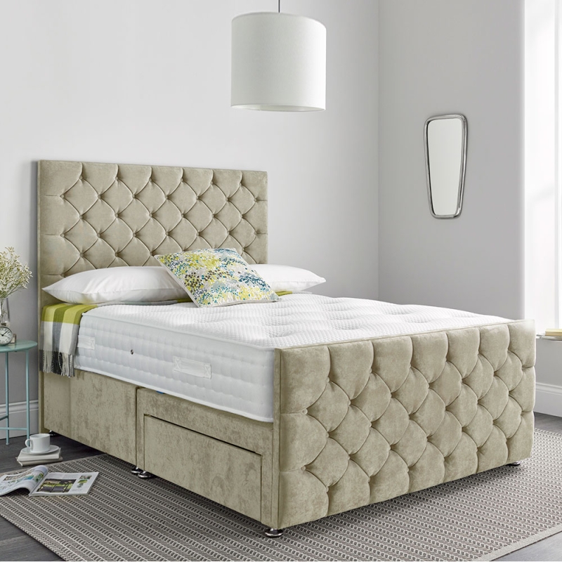 Madison 135cm 2 Drawer Divan Bed Arlington Pearl