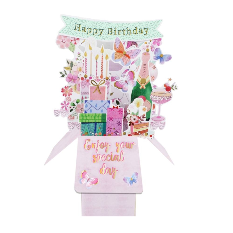 Open Birthday Icons Card