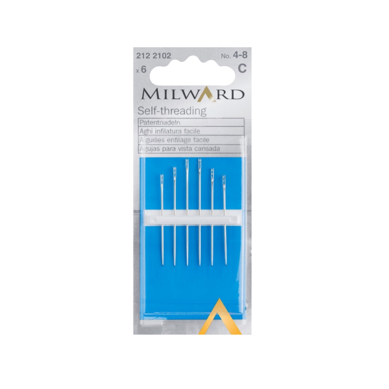 Hand Sewing Needles Self Threading No 4-8