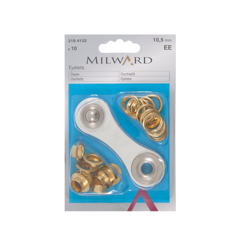 Eyelets Brass Gold 10.5mm