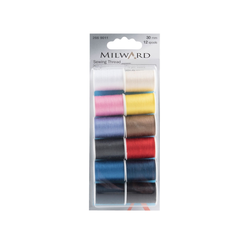 Sewing Thread 12 Assorted Colours