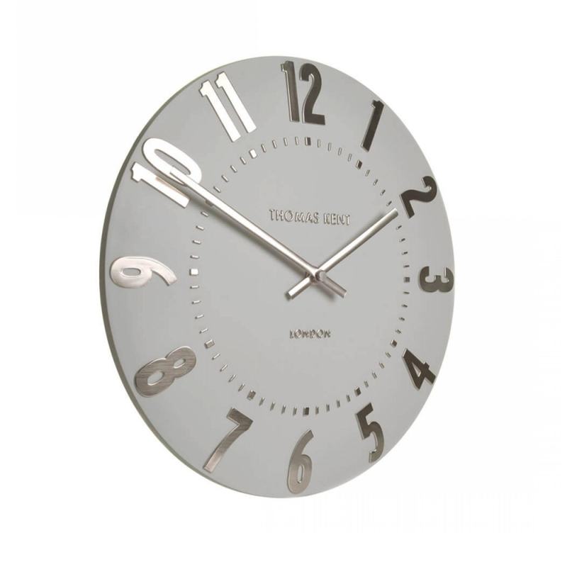 Thomas Kent Mulberry Wall Clock Silver Cloud 12"