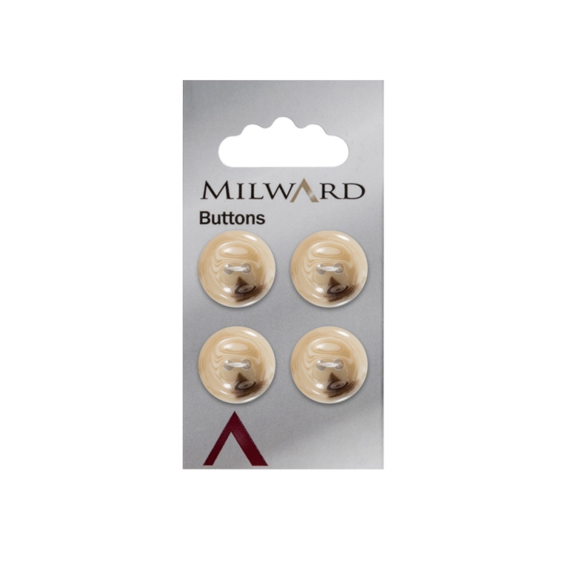 Buttons Carded 19mm Pk 4