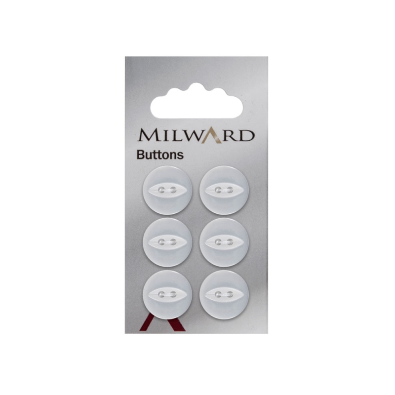 Buttons Carded 16mm Pk 6