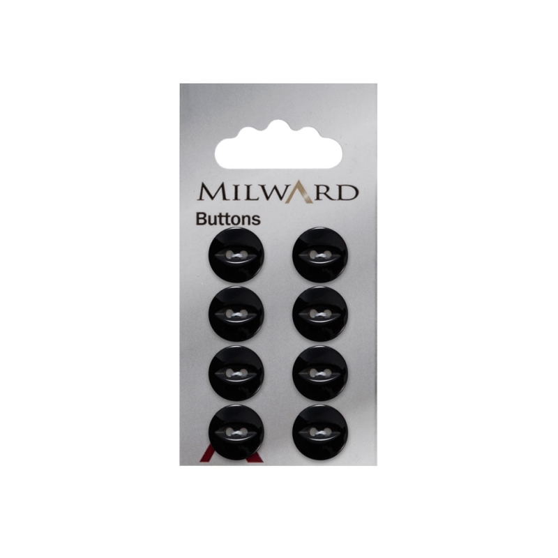 Buttons Carded 13mm Pk 8