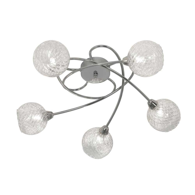 tarn 5 light ceiling light chrome