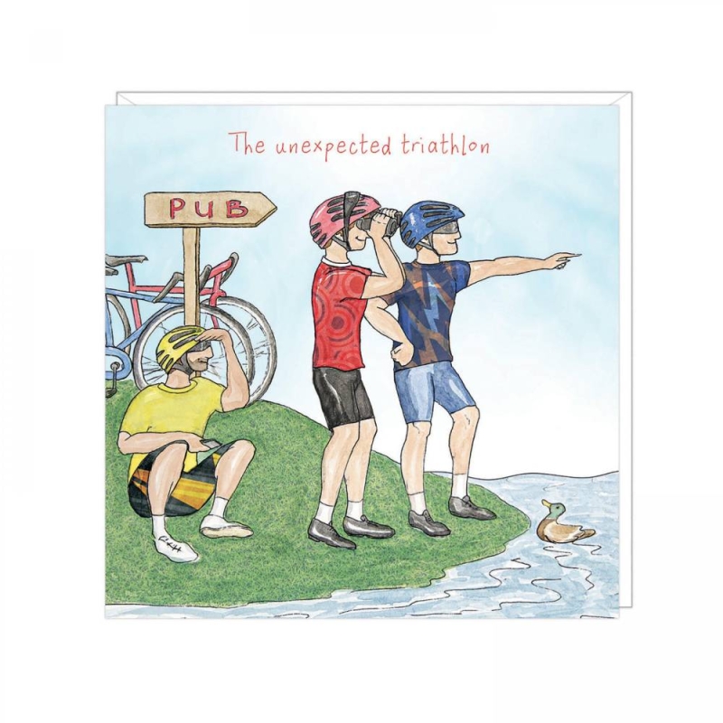 Unexpected Triathlon - Greeting Card