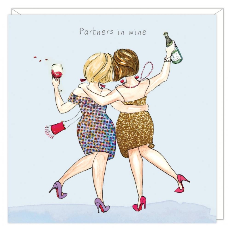 Partners in White - Greeting card