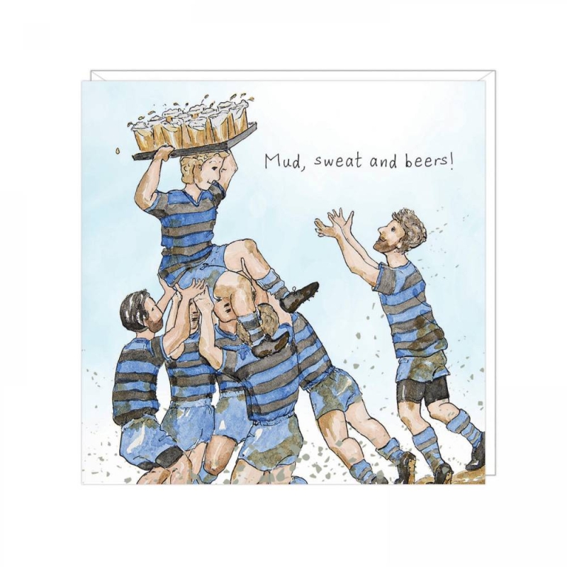 Mud, Sweat and Beers - Greeting Card