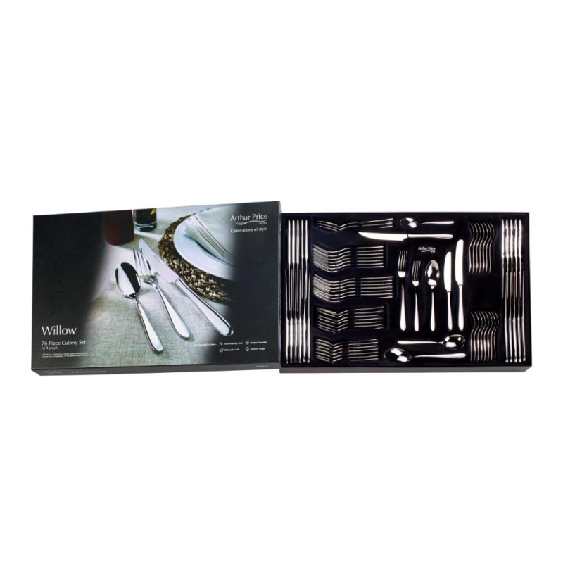 Arthur Price Willow 76 Piece Boxed Cutlery Set 