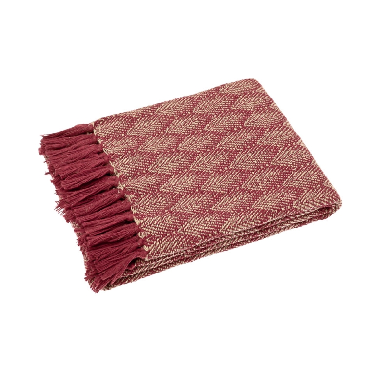 Recycled Cotton Leaf Throw Mulberry