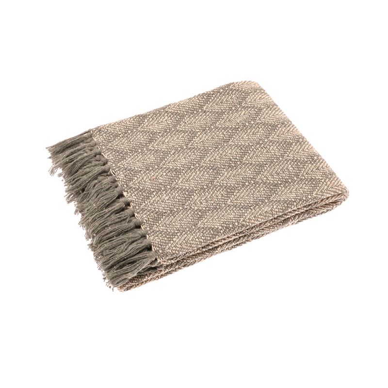 Recycled Cotton Leaf Throw Natural