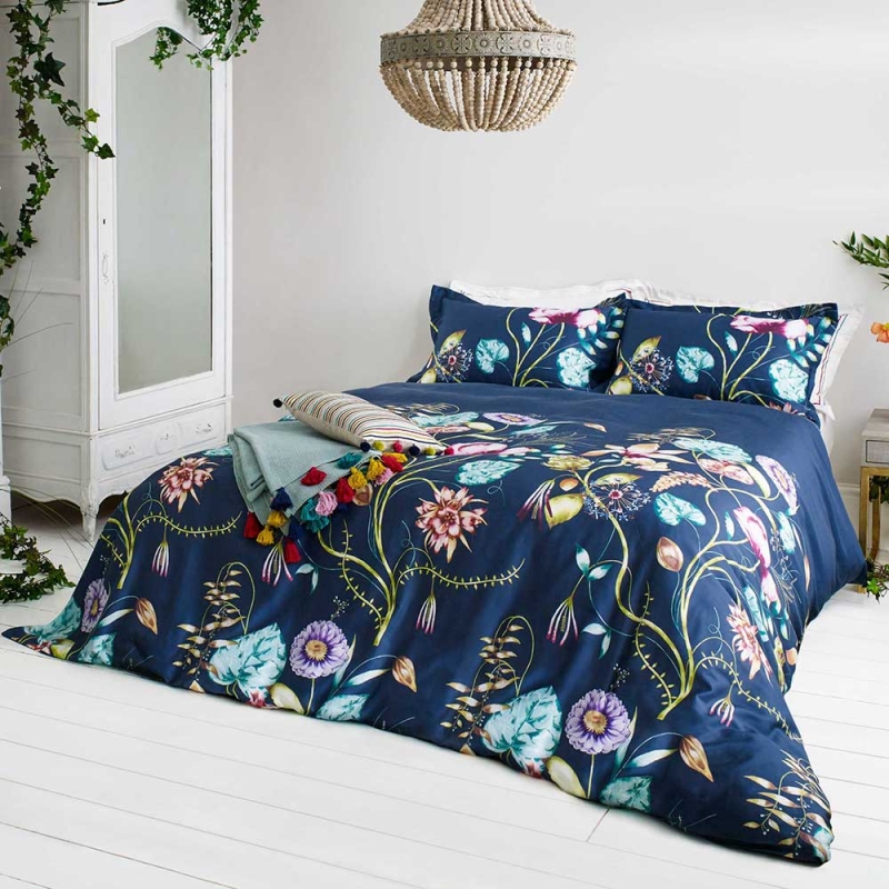 Harlequin Quintessence Floral Single Duvet Cover Navy