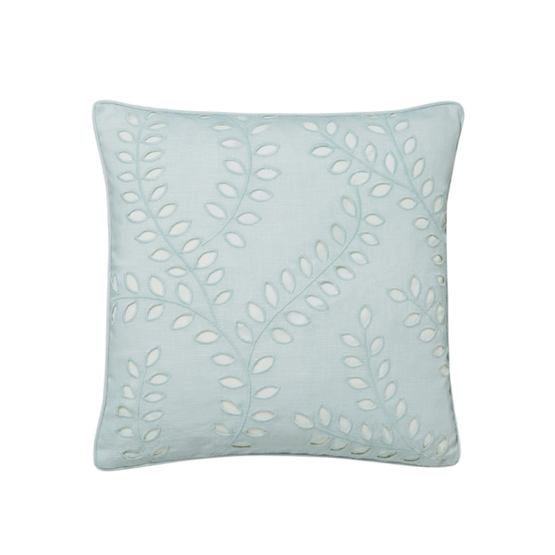 sanderson delphiniums mint cushion