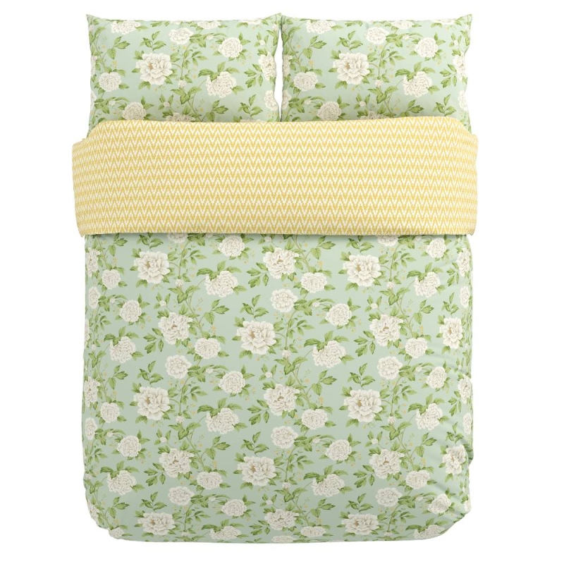 Sanderson Options Peony Cover Set Green Summer