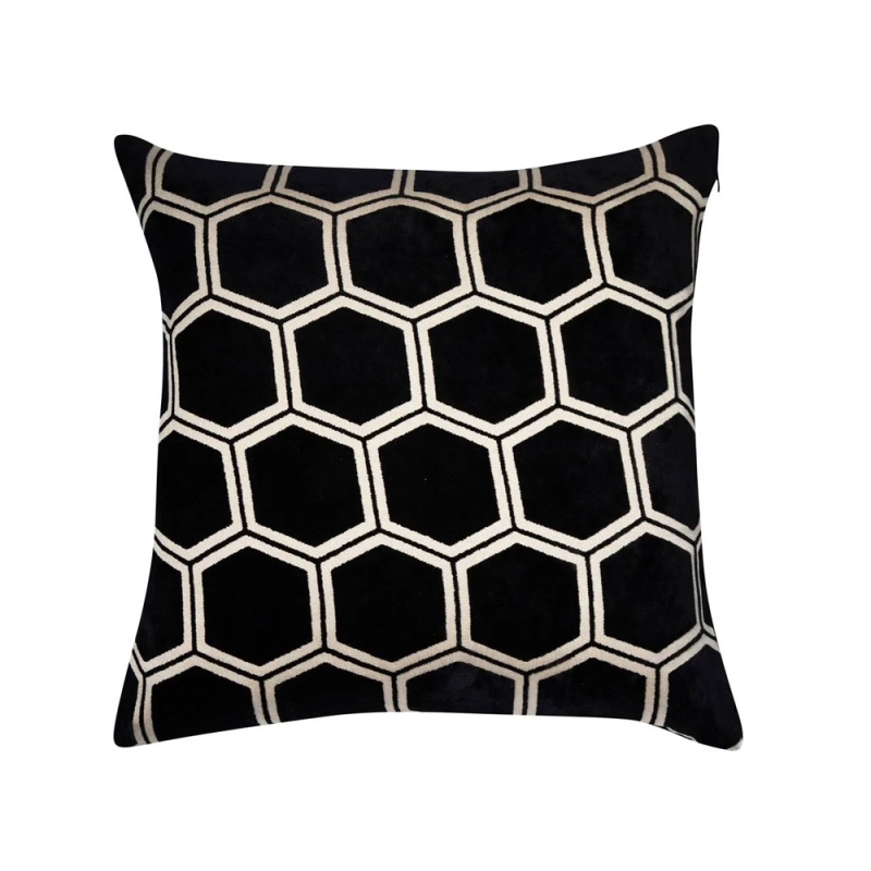 Ivor Velvet 56cm Cushion Black