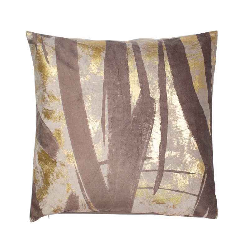 Jaccin Abstract 50cm Cushion Taupe Gold