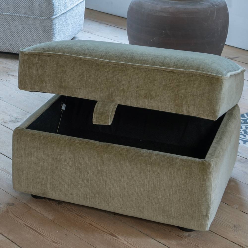 Evelyn Fabric Storage Stool