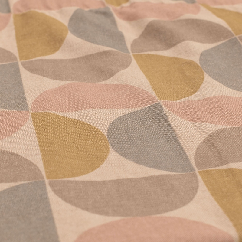 Dimity Grey Pink Gold Fabric