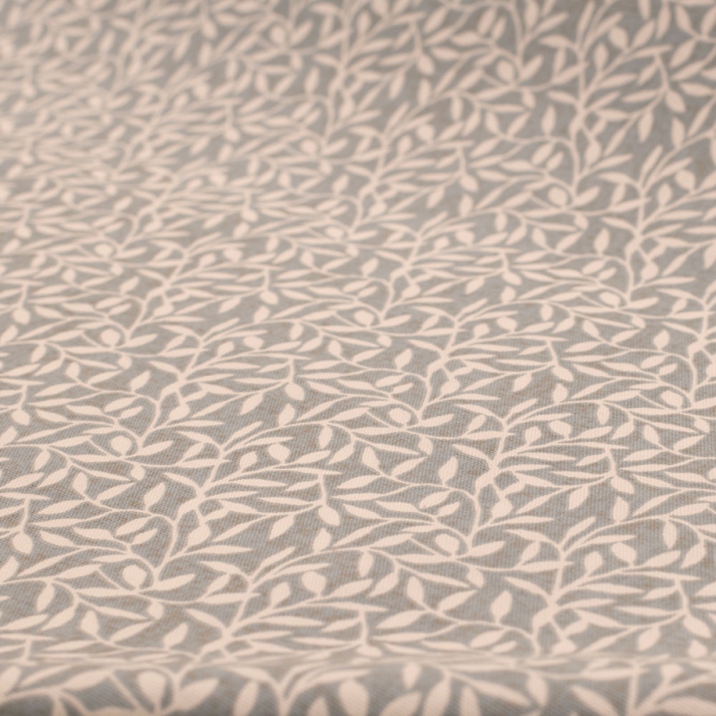 Sherwood Leaf Charlston Grey Fabric