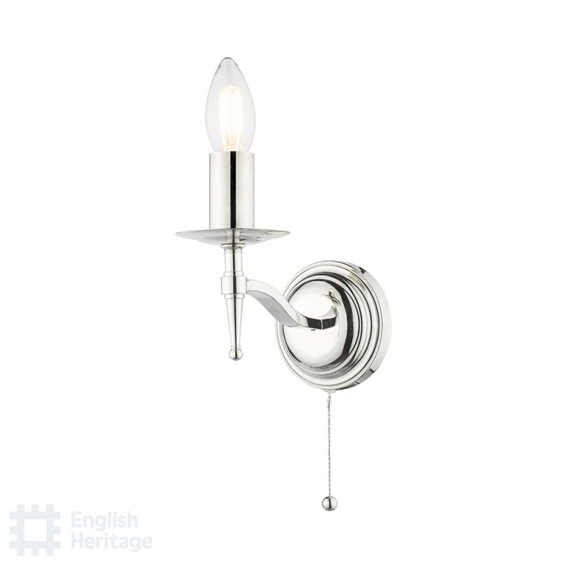 English Heritage Marble Hill Wall Light Polished Nickel Bracket Only