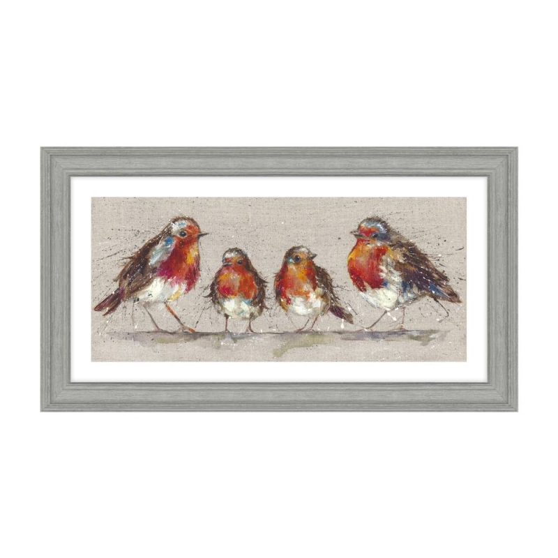 Robin Family - Framed Print