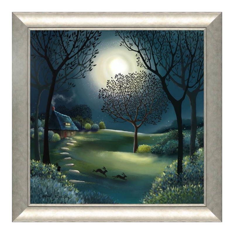 A Race To The Moon - Framed Print