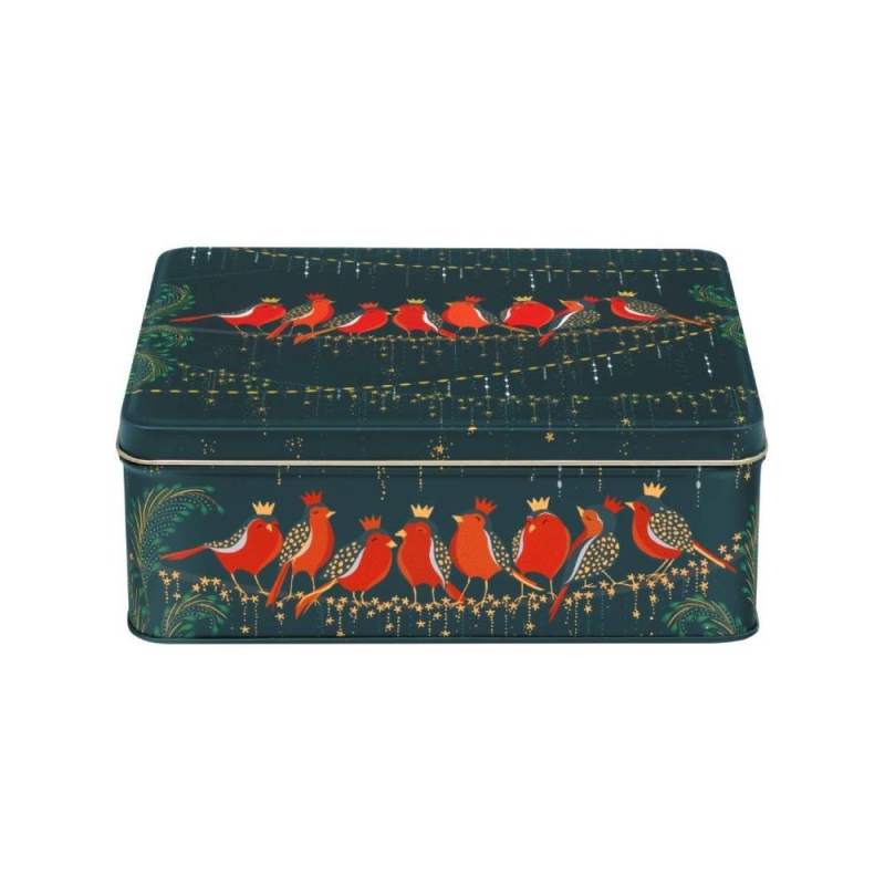 Sara Miller Robins Christmas Deep Rectangular Tin