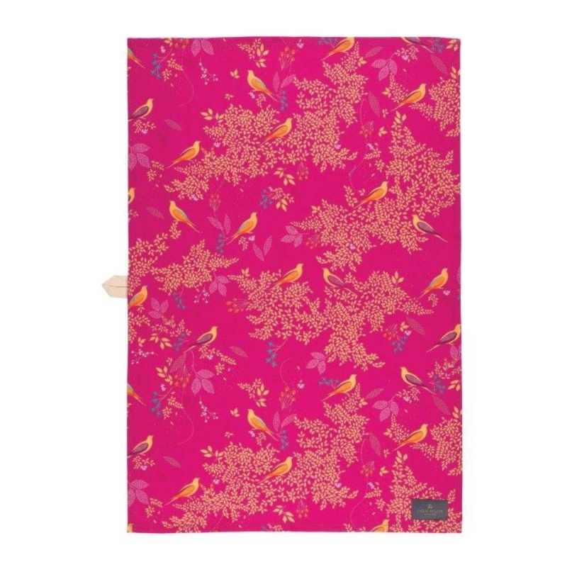 Sara Miller Chelsea Pink Tea Towel