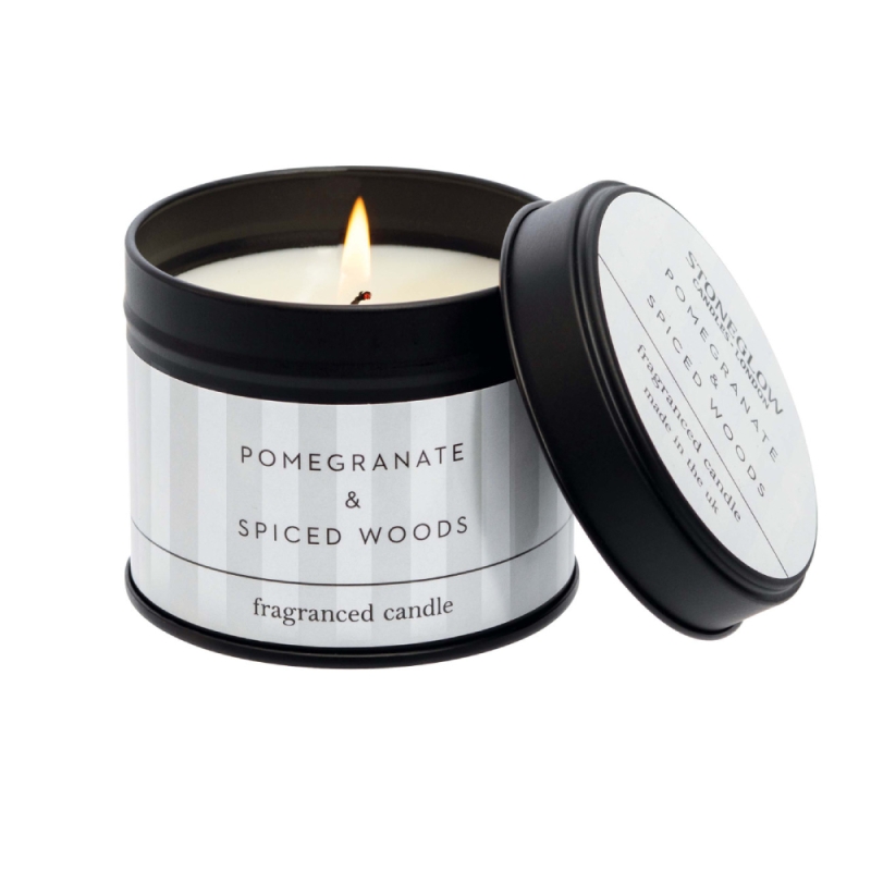 Stoneglow Modern Classics Pomegranate & Spiced Woods Candle Tin