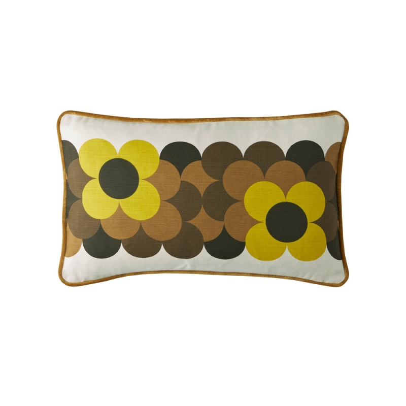 Orla Kiely Retro Flower Stripe Cushion Dune