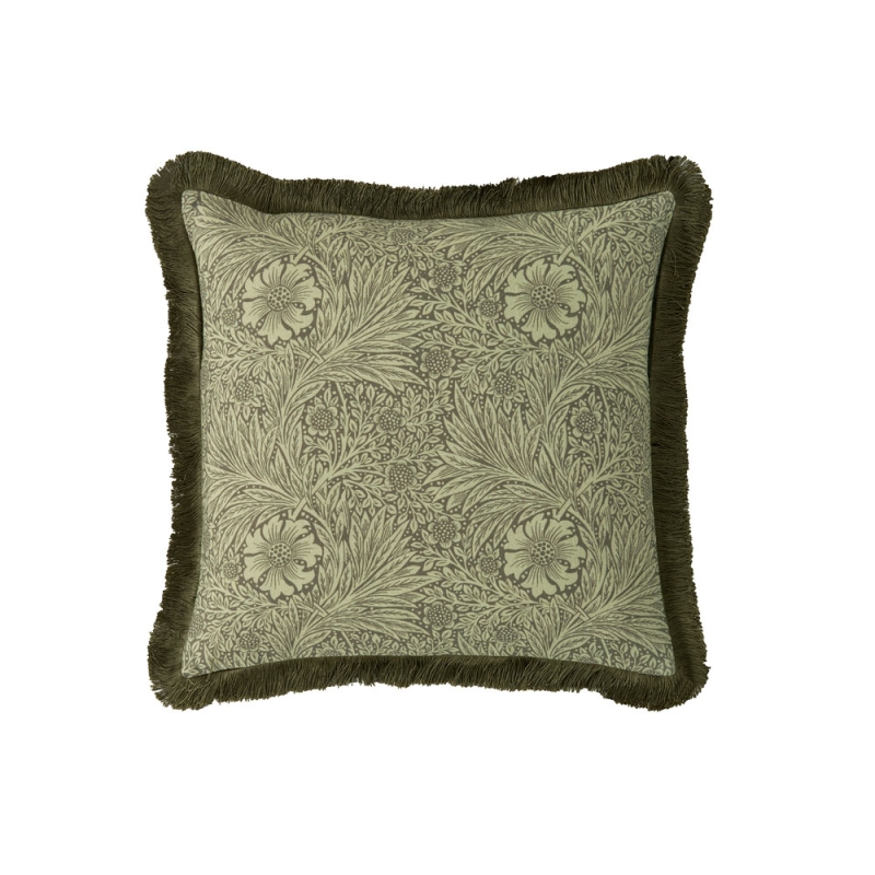 William Morris At Home Marigold Cushion Olive