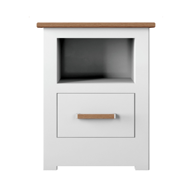 Milton Small 1 Drawer Open Shelf Bedside