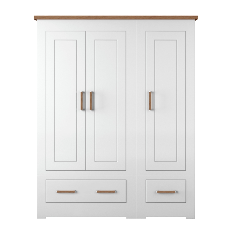 Milton Small 2 Drawer Triple Wardrobe