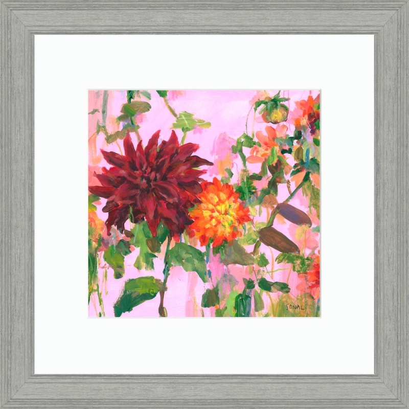 Dusky Dahlias Framed Picture Small