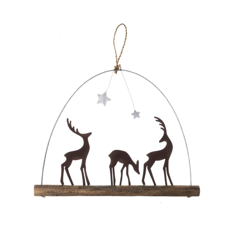 Grazing Deer Branch Hanging Decoration