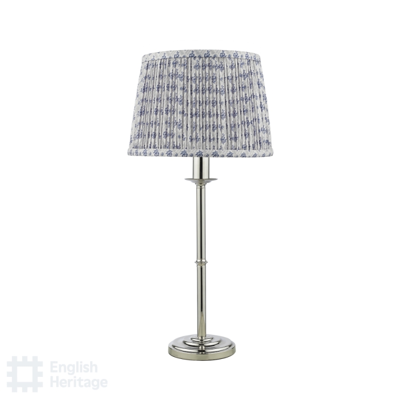 Marble Hill Table Lamp Aged Brass & St John Blue Shade 25.5cm