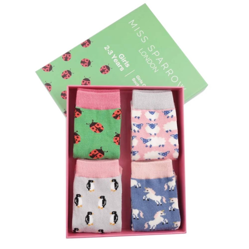 Miss Sparrow Little Princess Socks in a Box 2-3 Yrs