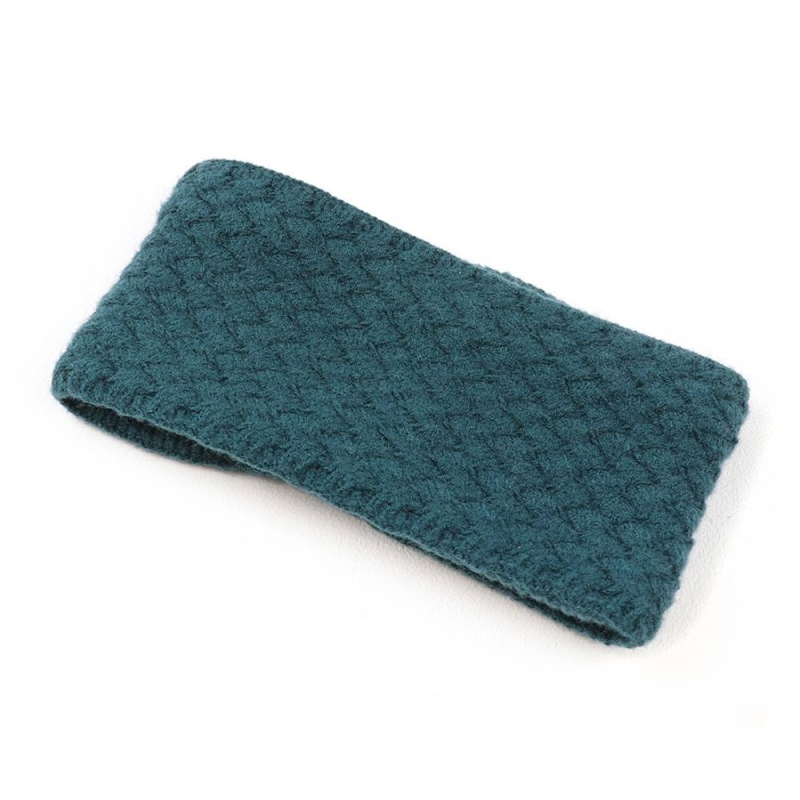 POM Cosy Teal Textured Knit Headband