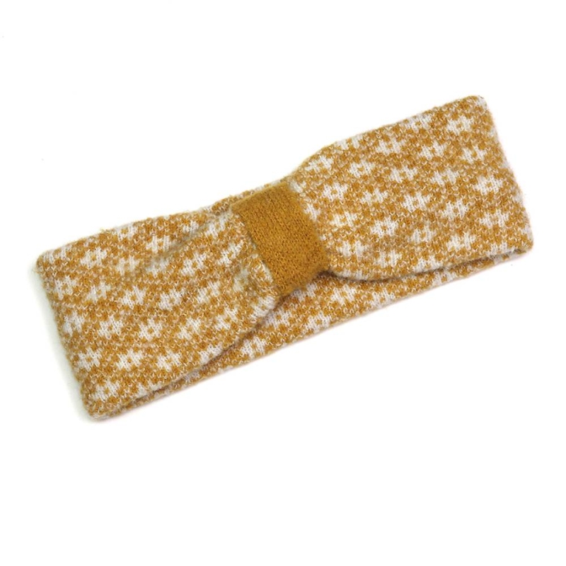 POM Recycled Blend Mustard Scandi Flower Headband