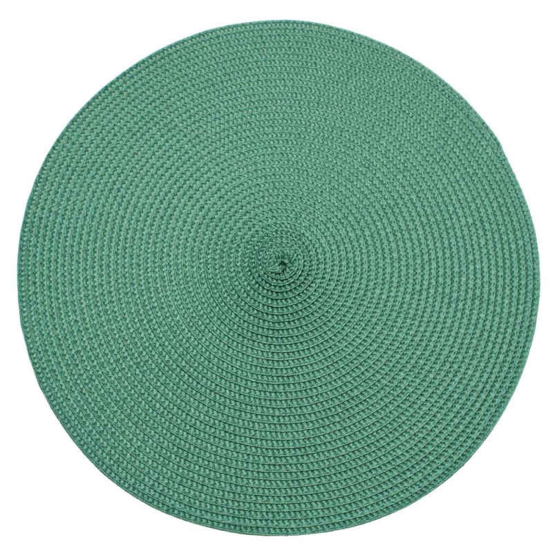 Walton & Co Circular Ribbed Placemat Green