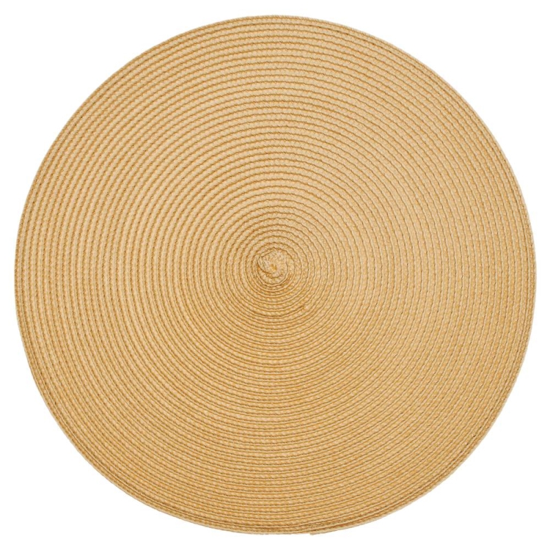 Walton & Co Circular Ribbed Placemat Golden