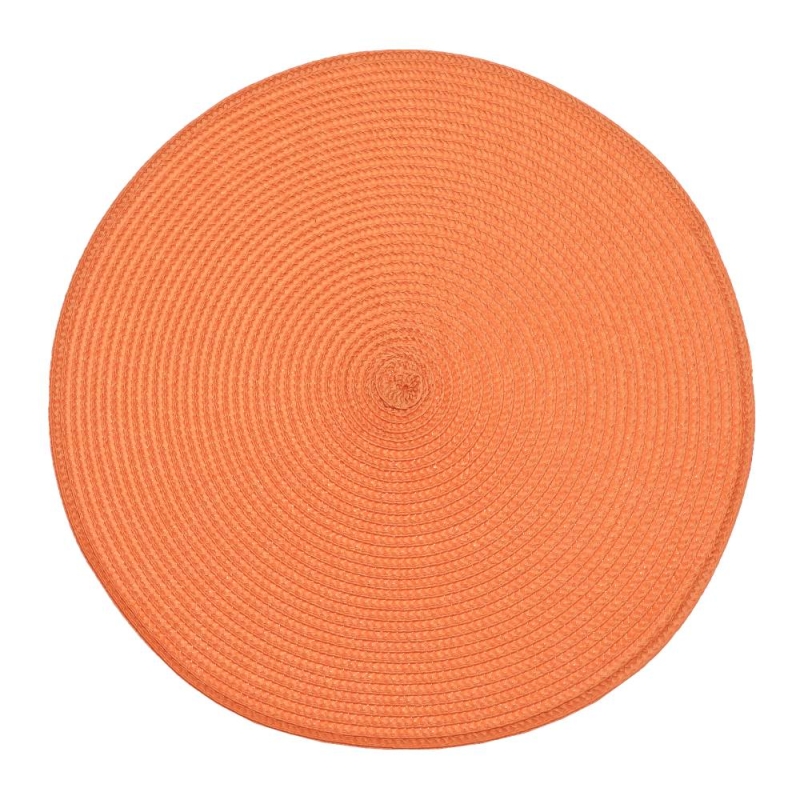 Walton & Co Circular Ribbed Placemat Pumpkin