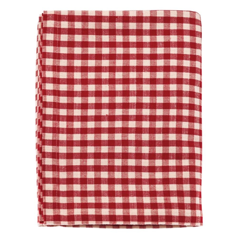 Walton & Co Gingham Tablecloth Red