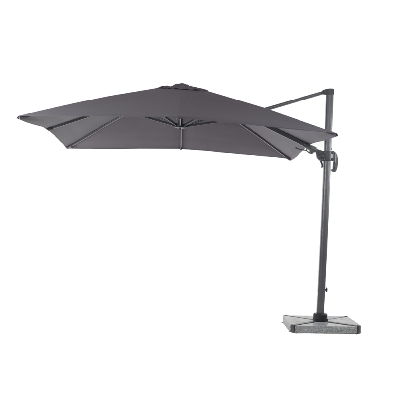 2.7m Parasol With Crank Handle - Grey