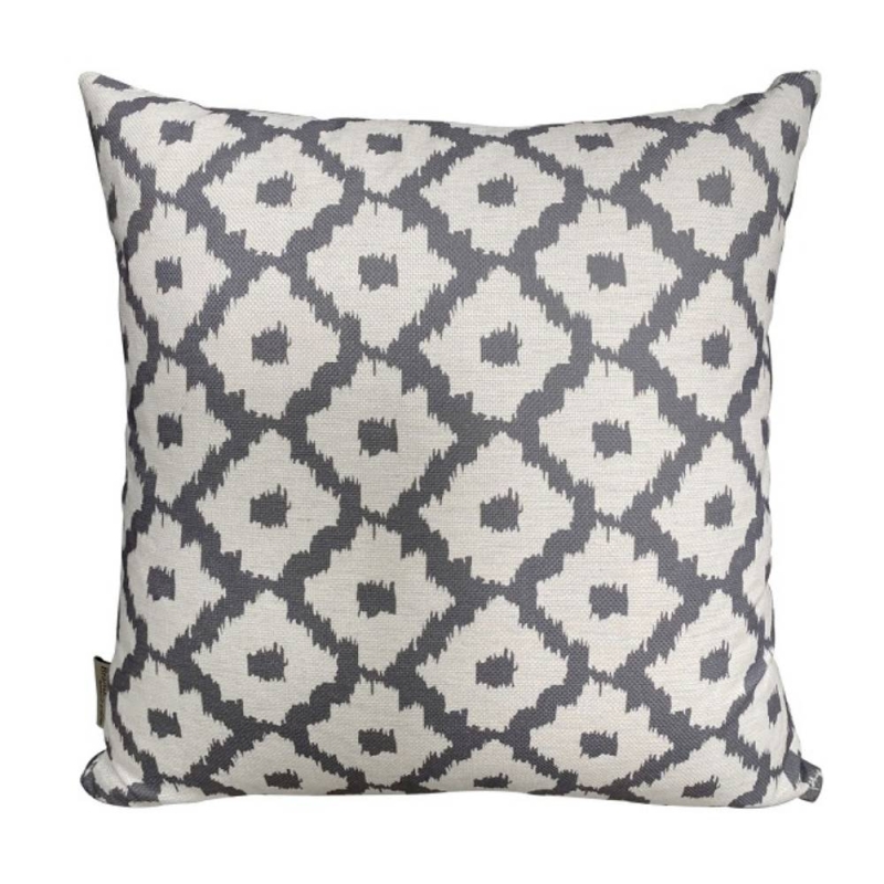 SQUARE SCATTER CUSHION LIGHT GREY MEDALLION