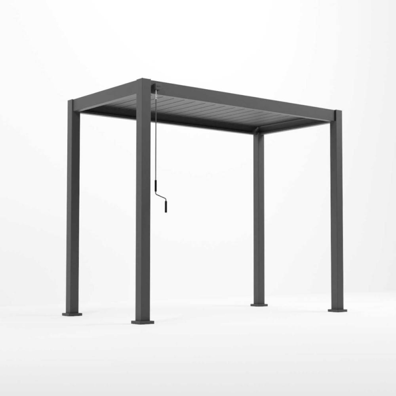 Helios 3m x 1.5m BBQ Aluminium Pergola - Slate Grey