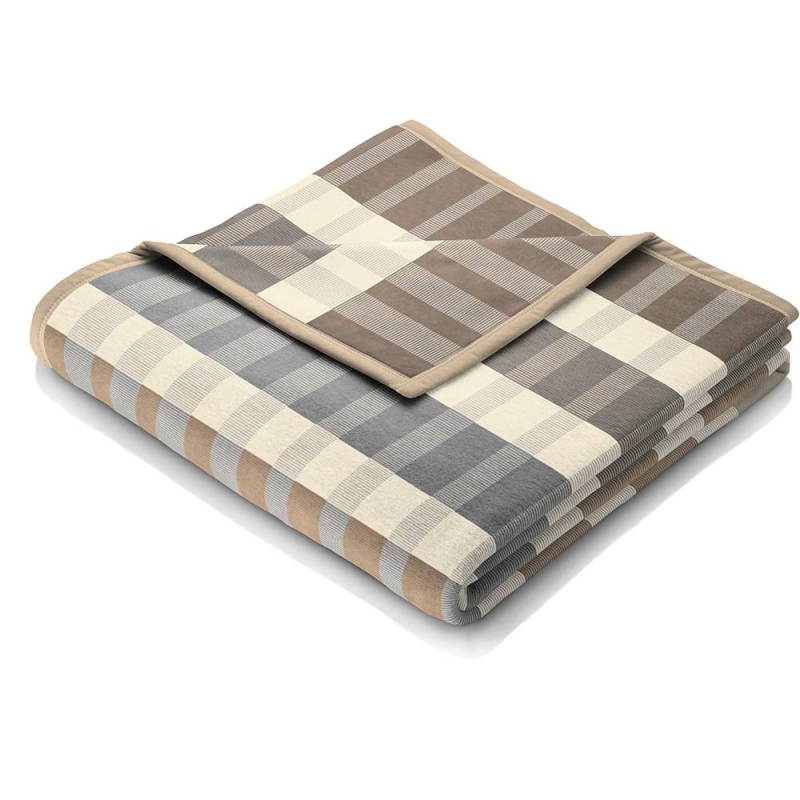 Cotton Rich Throw 140X180 Hanley Stripe Natural 